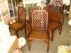 6 Lattice Back Chairs 2934