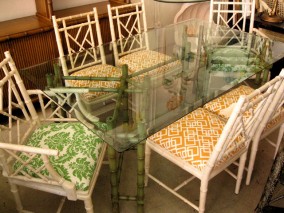 6 Faux Bamboo Chairs