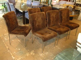 MODERN 6 Chrome Dining Chairs