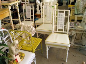 4 Faux Bamboo Chairs