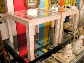 Pair of Fretwork End Tables