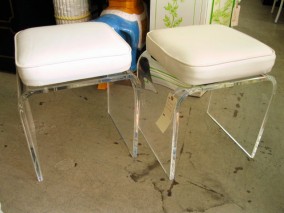 Pair of Lucite Stools