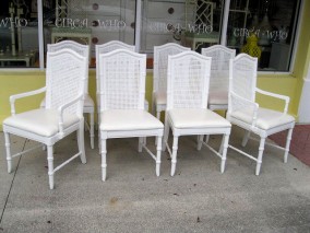 8 Faux Bamboo Chairs