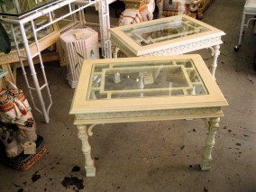 Pair of Fretwork End Tables