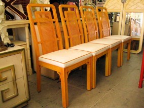 4 Fretwork Dining Chairs