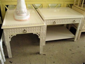 Pair of Fretwork End Tables