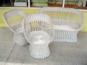 Vintage Wicker Patio Set
