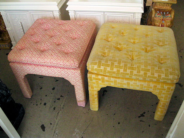 Pair of Moroccan Upholstered Benches 2990 Pair of Vintage Moroccan Upholstered Benches