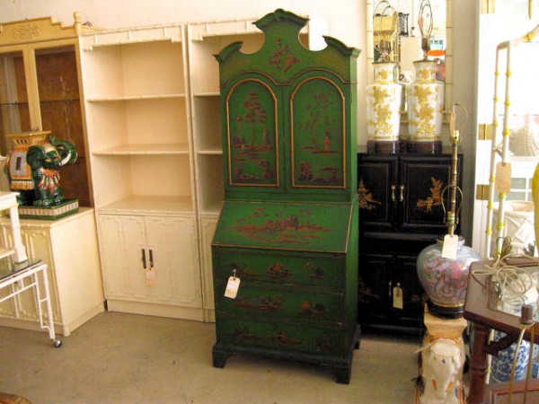 Hollywood Regency Chinoiserie Secretary