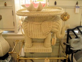 Wicker Elephant Table