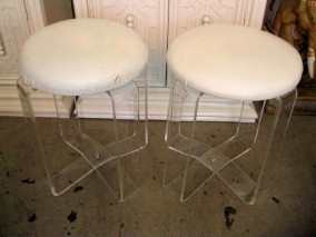 2 Lucite Stools