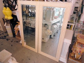 Pair of Fretwork Mirrors
