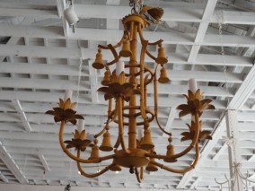Faux Bamboo Pagoda Chandelier