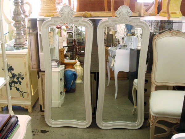 Pair French Provincial Mirrors Circa Who Pair Of Vintage White Painted French Provincial Mirrors 2552