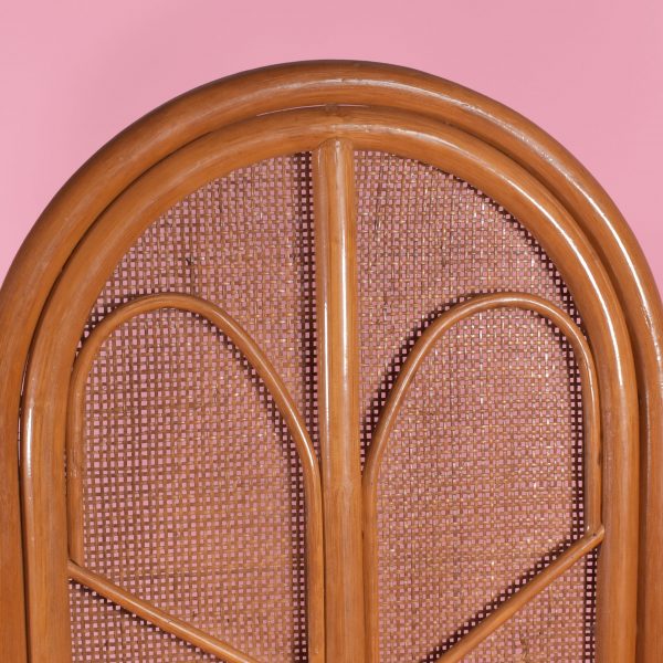 3 Panel Oval Rattan Screen