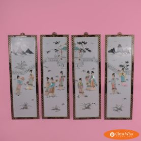 4 Panel Chinoiserie Art