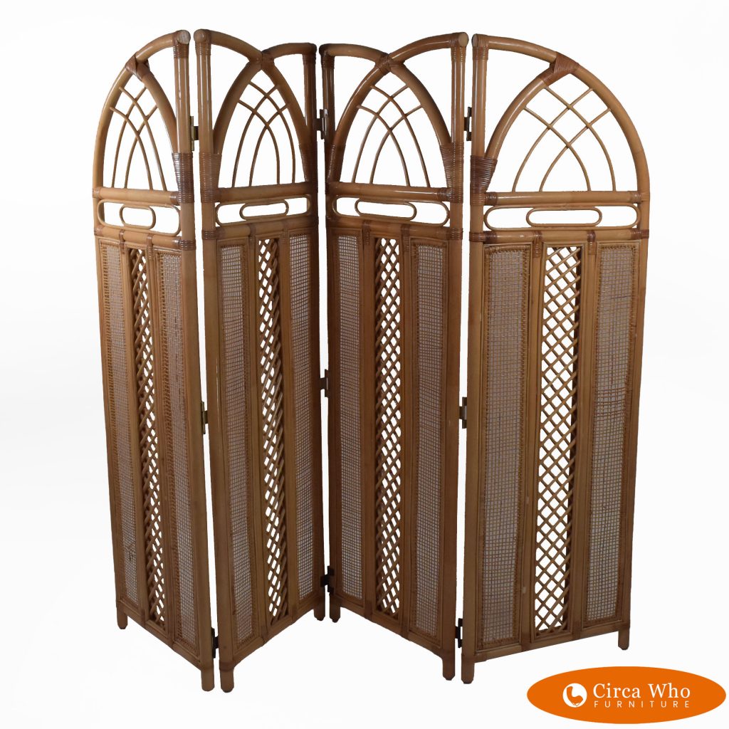 3 Panel Rattan & Leaves Screen | Circa Who
