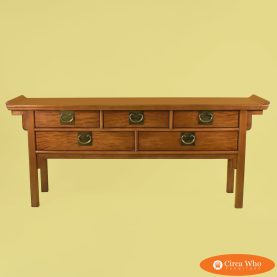 5 Drawer Century Pagoda Console J0659