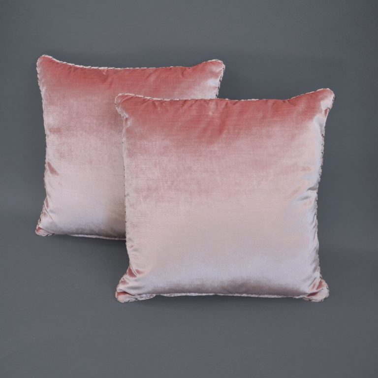 Pair of Pink Velvet Pillows Circa Who