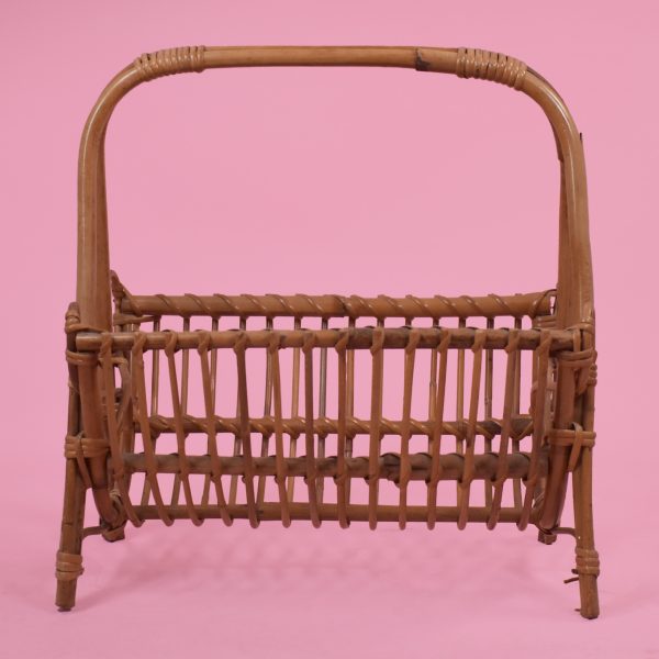 Albini Style Rattan Magazine Rack