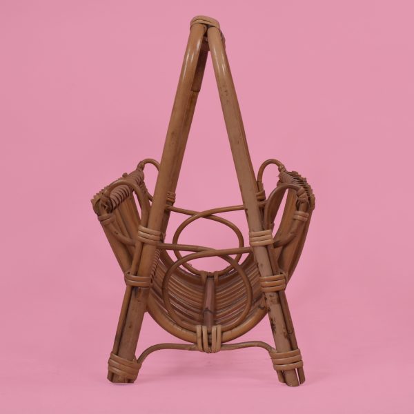 Albini Style Rattan Magazine Rack