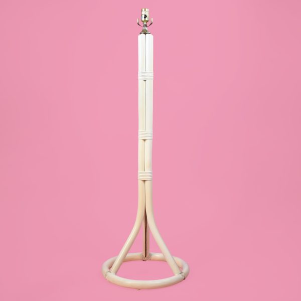 Almond Rattan Floor Lamp
