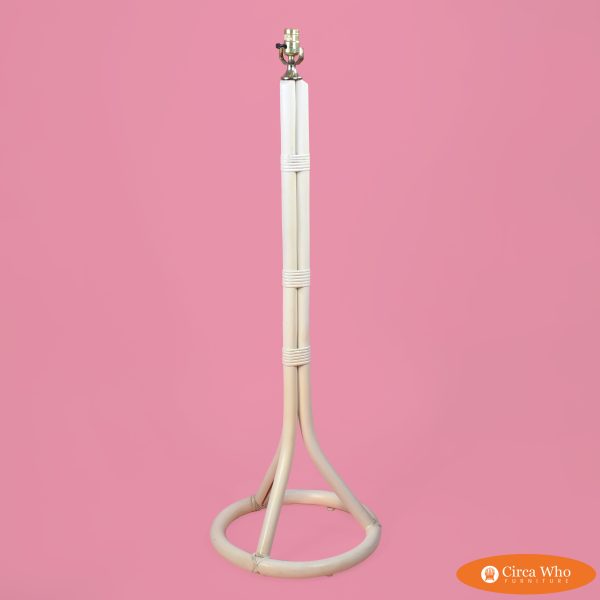 Almond Rattan Floor Lamp