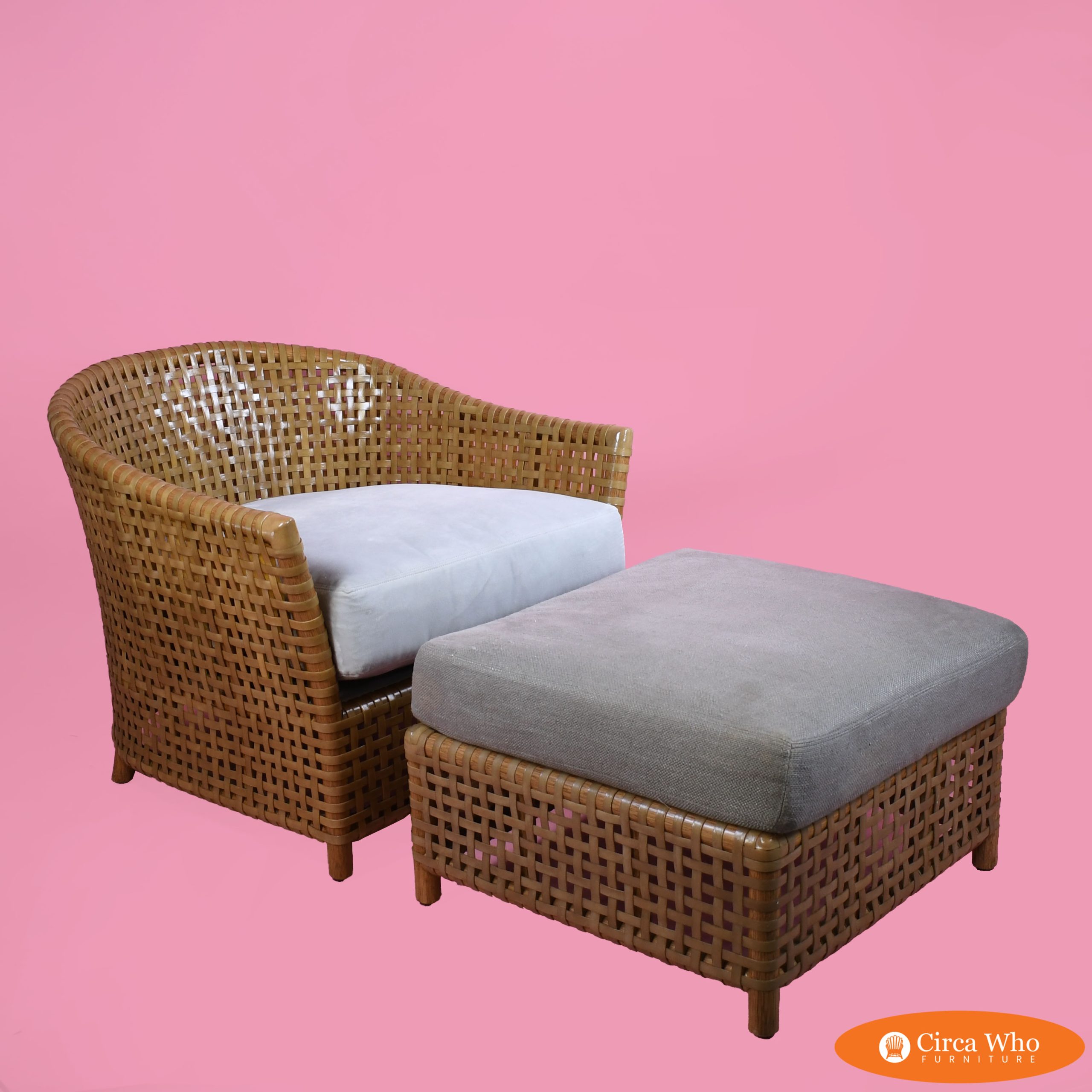 Antalya Lounge Chair and Ottoman by McGuire