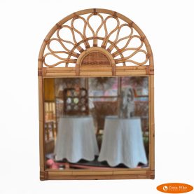 Arched Rattan Mirror