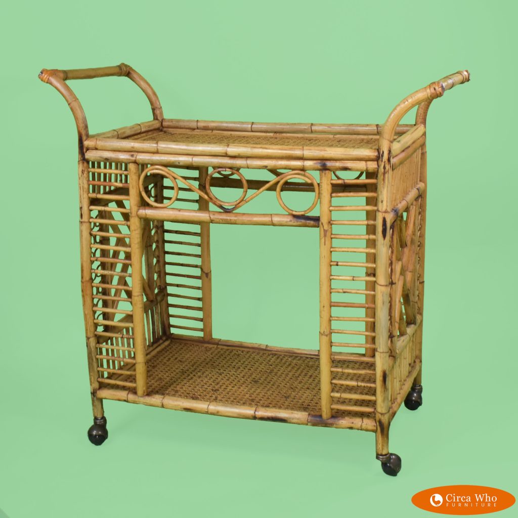 Bamboo Brighton Style Bar Cart