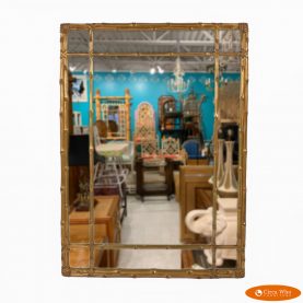 Bamboo Gold Leaf Carvers Guild Mirror