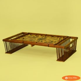 Bamboo Handpainted Breakfast Double Tray