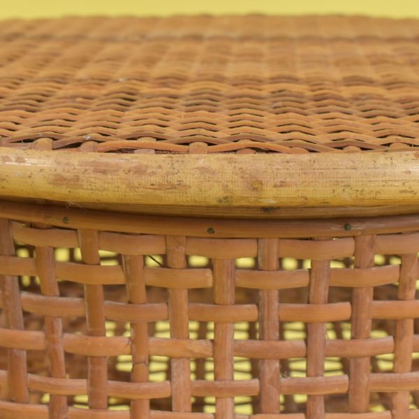 Bamboo Woven Rattan Side Table