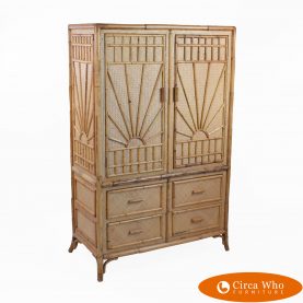 Bamboo and Grasscloth Cabinet