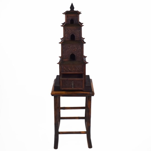 Bamboo and Rattan Pagoda With Stand