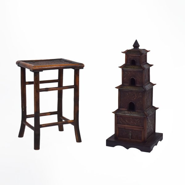 Bamboo and Rattan Pagoda With Stand