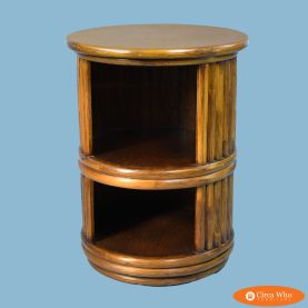 Bamboo and Rattan Rotating Table By McGuire