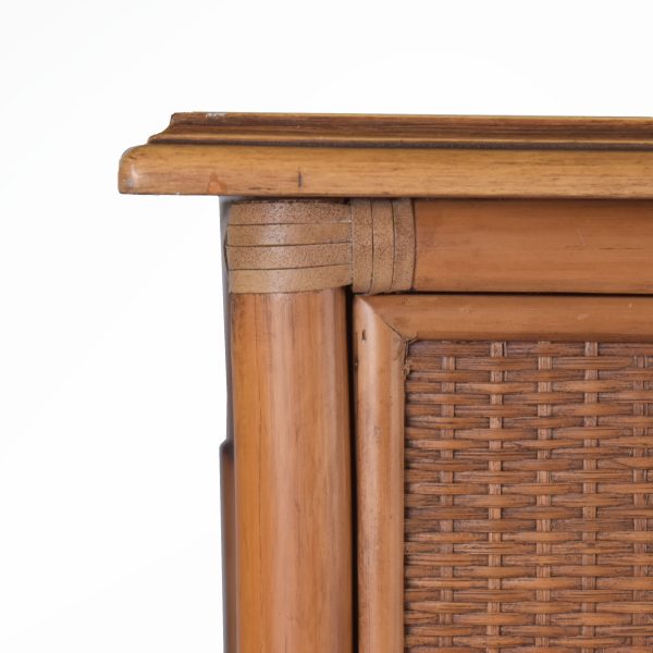 Bamboo and Woven Rattan Chest