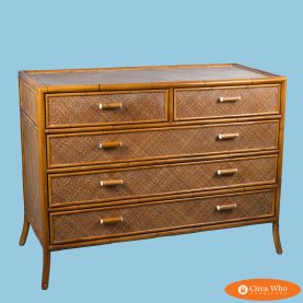Bamboo and Wrapped Rattan Chest