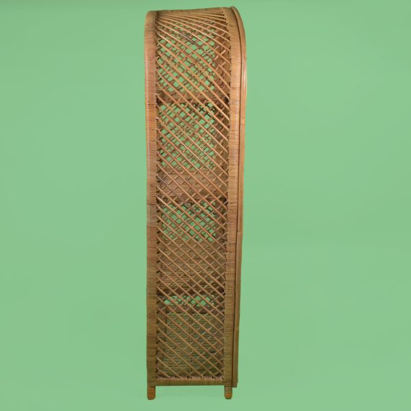 Bamboo and Wrapped Rattan Etagere