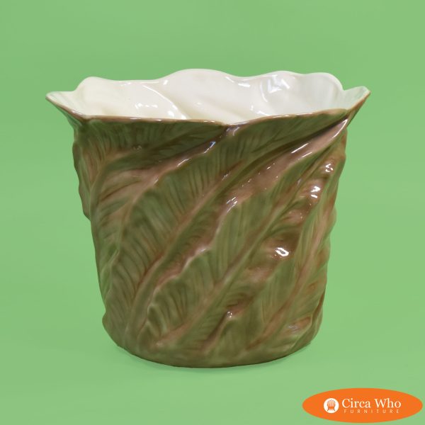 Banana Leaf Ceramic Planter