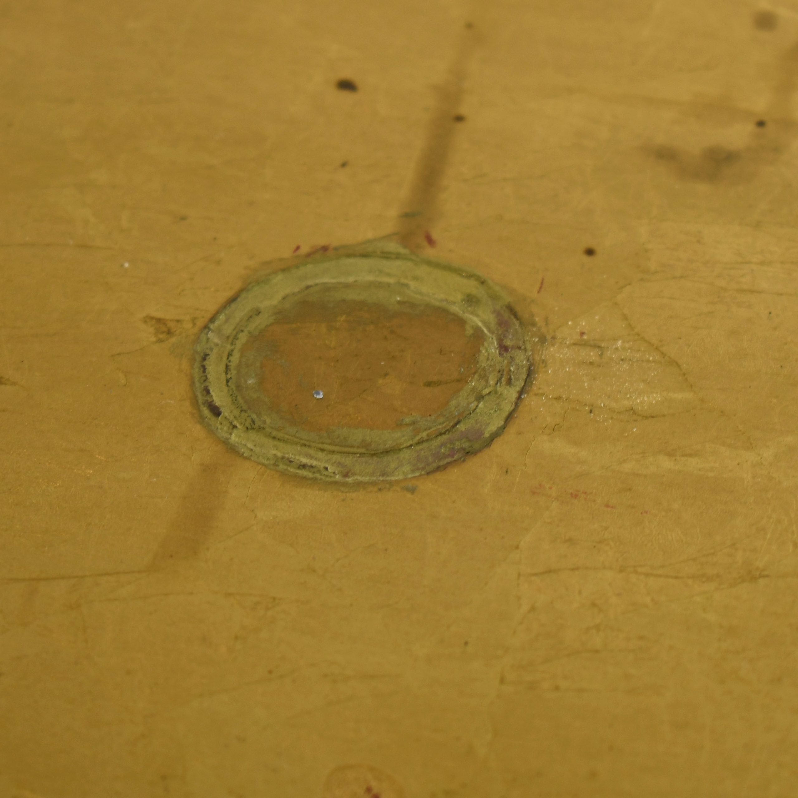 Barbara Barry for Baker Mid Century Modern Gold Leaf Cabinet