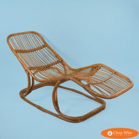 Bent Rattan Chaise Lounge