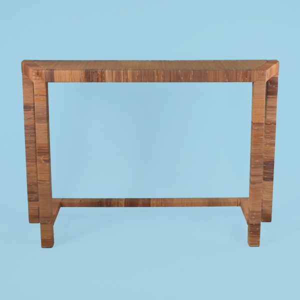 Bielecky Brothers Woven Rattan Console Table