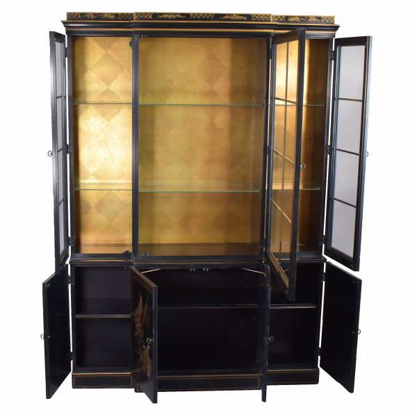 Black Chinoiserie Hutch By Drexel