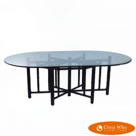 Black McGuire Oval Dinning Table