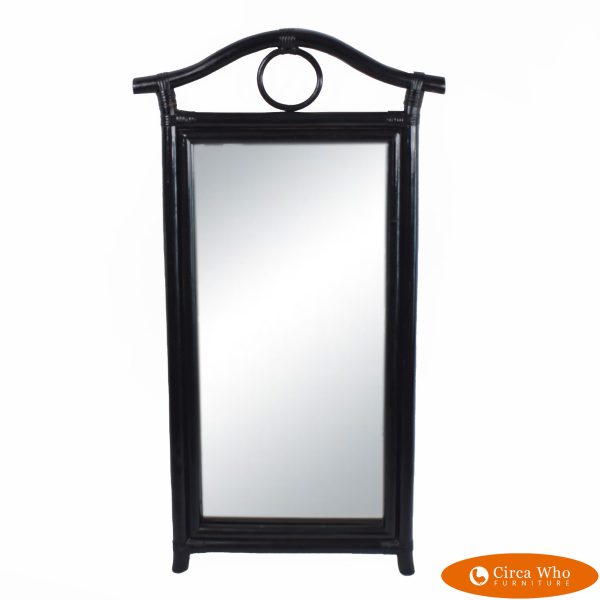Black Rattan Ming Vanity Mirror