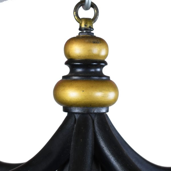 Black and Gold Faux Bamboo Monkey Chandelier
