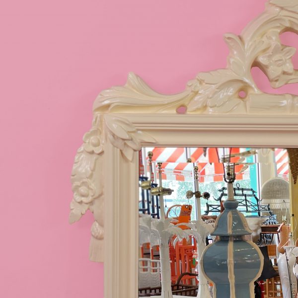 Blonde Carved Chippendale Style Mirror
