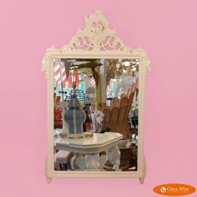 Blonde Carved Chippendale Style Mirror